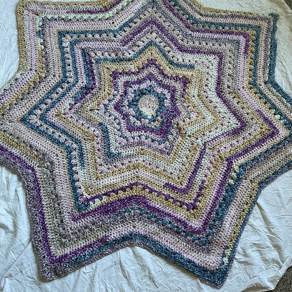 Handmade Star Crochet Blanket